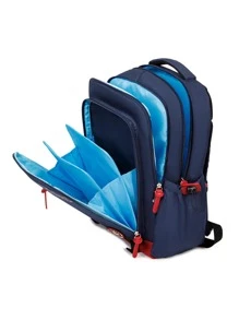 JIHUBEAR Niños Mochila funcional de color combinado de gran capacidad - Multicolor - Ver 8