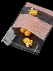 100pcs Heart Pattern Self-adhesive Gift Bag - Multicolor - View 3