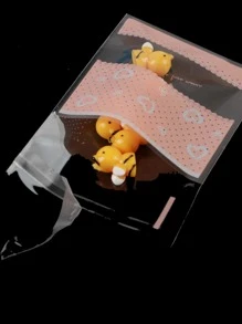 100pcs Heart Pattern Self-adhesive Gift Bag - Multicolor - View 4