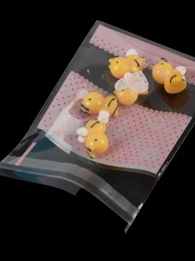 100pcs Heart Pattern Self-adhesive Gift Bag - Multicolor - View 5