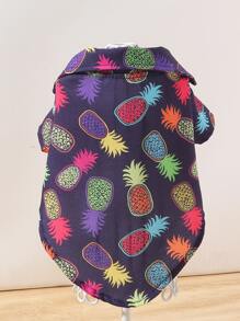 1pc Pineapple Print Pet Shirt