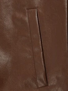 Manfinity VCAY Áo khoác Nam Túi Dây kéo màu trơn Giải trí - màu nâu - Xem 5