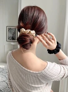 DAZY 3 chiếc dây buộc tóc đơn giản tối giản - Nhiều màu - Xem 6