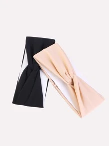 1入組純色麻花髮帶 - 彩色 - 查看 4