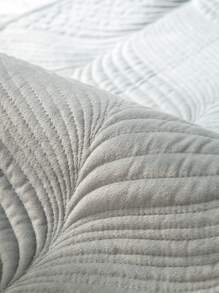 1入組素色沙發巾和1入組隨機色靠墊套不附帶墊芯 - 淺灰紫 - 查看 2