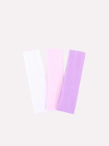 3入組素色髮帶 - 彩色 - 查看 2