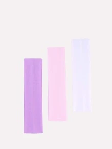 3入組素色髮帶 - 彩色 - 查看 3