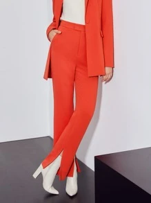 MOTF PREMIUM STRAIGHT FIT SPLIT SUIT TROUSERS - Orange - View 4