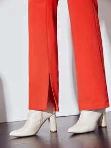 MOTF PREMIUM STRAIGHT FIT SPLIT SUIT TROUSERS - Orange - View 5