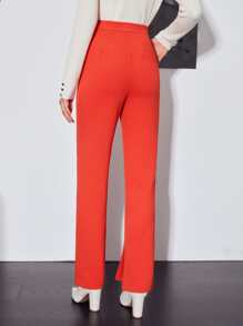 MOTF PREMIUM STRAIGHT FIT SPLIT SUIT TROUSERS - Orange - View 7