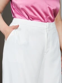 MOTF PLUS WIDE SUIT TROUSERS - White - View 8