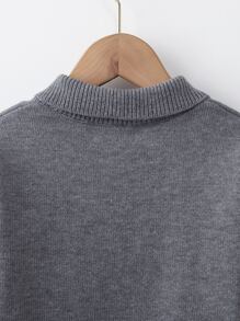 Niñito Jersey unicolor con cuello - Gris - Ver 5