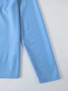 Manfinity Homme Men Half Button Polo Shirt - Blue - View 5