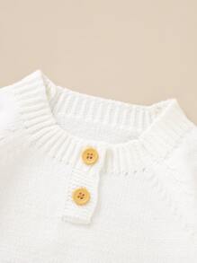 SHEIN Chàng trai trẻ Khối màu Tay Raglan Áo len - Nhiều màu - Xem 4