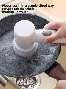 多功能m01c電動清潔刷,帶鋰電池,白色,適用於洗碗、清洗牆壁、玻璃和浴盆的家用清潔工具 - 白色 - 查看 8