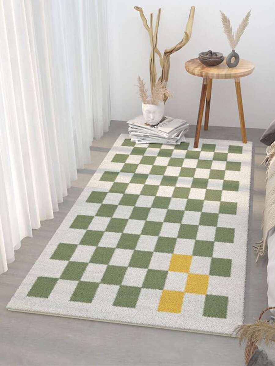 1 szt. Dywan w kratkę - Wielokolorowe - Zobacz 1