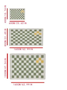 1 szt. Dywan w kratkę - Wielokolorowe - Zobacz 3