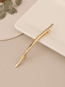 Simplistic Metal Spring Clip For The Back Of The Head Casual Tiaras Hair Clips,Hair Accessories,Hair Barrettes, School Stuff - Gold - View 4