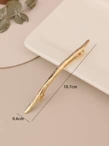 Simplistic Metal Spring Clip For The Back Of The Head Casual Tiaras Hair Clips,Hair Accessories,Hair Barrettes, School Stuff - Gold - View 5