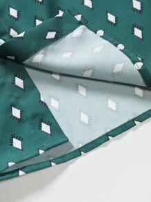 Manfinity Men Allover Geo Print Shirt - Green - View 4