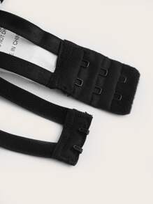 ROMWE Grunge Punk 漁網鋼圈吊帶襪內衣套裝 - 黑色 - 查看 4