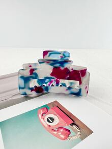 Garra de pelo con estampado rectángulo - Multicolor - Ver 3