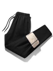 Quần thể thao Nam Dây kéo Túi màu trơn - màu đen - Xem 4