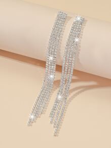 Brincos pendentes Strass Pendão