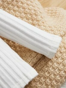 SHEIN White All-Match Soft Rib Knit Tops, Comfortable & Stretchy For Baby Boys/Girls, Suitable For Home & Outing, All Seasons