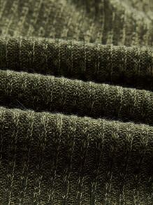 ROMWE Fairycore 蝴蝶貼布木耳邊T恤 - 軍綠色 - 查看 6