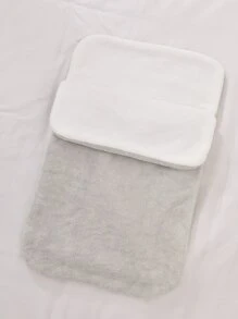 1pc Baby Plush Swaddling Blanket - Grey - View 5