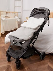 1pc Baby Plush Swaddling Blanket - Grey - View 6