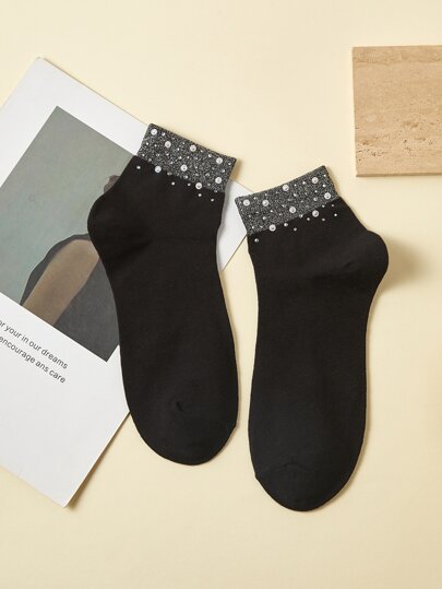 Chaussettes avec strass