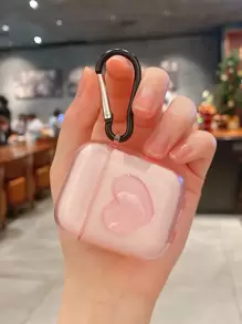 愛心裝飾耳機殼適用於Airpods - 粉色 - 查看 1