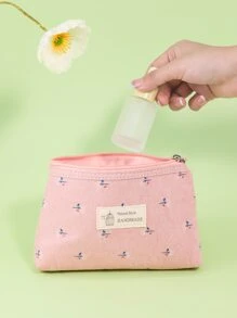 Bolsa de maquillaje impermeable, bolsa de tocador rosa resistente al agua, bolsa grande de cosméticos para viajes, estuche con cremallera para mujeres, niñas, mamá, esposa, hermana, amigas, organizador de almacenamiento de regalos románticos, estuche de maquillaje - Multicolor - Ver 2