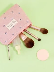 Bolsa de maquillaje impermeable, bolsa de tocador rosa resistente al agua, bolsa grande de cosméticos para viajes, estuche con cremallera para mujeres, niñas, mamá, esposa, hermana, amigas, organizador de almacenamiento de regalos románticos, estuche de maquillaje - Multicolor - Ver 8