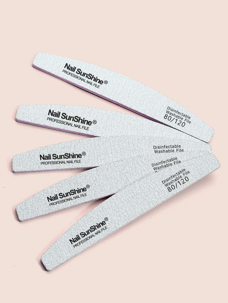 NailSunshine 5入組指甲銼雙面金剛砂板可水洗金剛砂板可重複使用指甲緩衝墊美甲工具適用於天然指甲亞克力指甲家庭和沙龍使用 - 灰色 - 查看 1