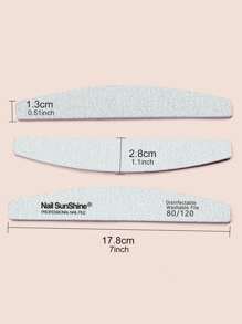 NailSunshine 5入組指甲銼雙面金剛砂板可水洗金剛砂板可重複使用指甲緩衝墊美甲工具適用於天然指甲亞克力指甲家庭和沙龍使用 - 灰色 - 查看 5