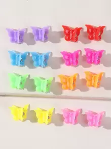 蝴蝶設計髮爪8對組