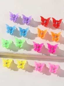 蝴蝶設計髮爪8對組