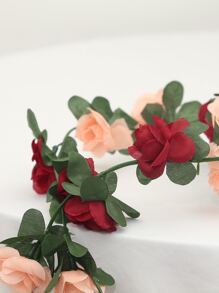 1 件 2.4 米小玫瑰藤，人造花适用于婚礼/活动/派对装饰、家具/客厅/桌子/墙壁/户外围栏装饰、假植物、秋季装饰、房间、书桌、花园装饰、房间装饰用品、情人节、礼物 - 彩色 - 查看 8