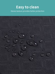 1pc 183*61CM Foldable Yoga Mat - Black - View 4