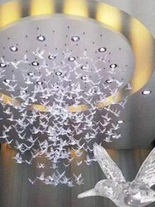 10pcs Bird Decoration Hanging Ornaments, Suitable For Wedding Decor, Kindergarten Decor, Room Decor, Home Decor, Wall Decor, Also Can Be Used As Birthday Or Graduation Gifts - Clear - View 2