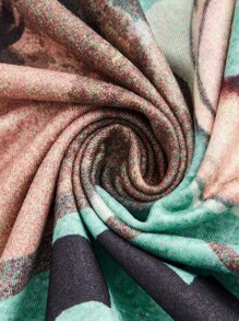 SHEIN ICON 人物和字母圖案小高領短款上衣和半身裙不附腰帶 - 彩色 - 查看 6