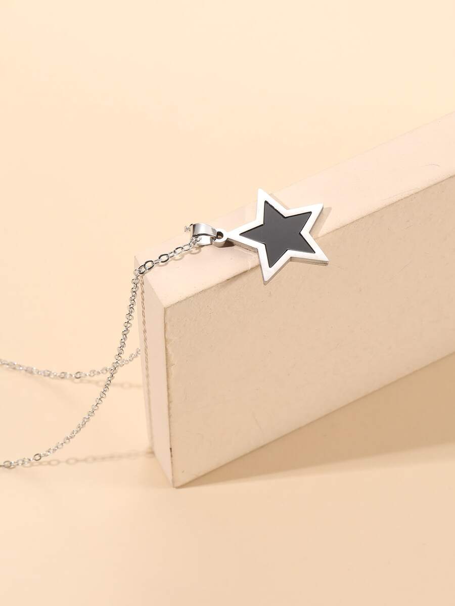 Vòng cổ Star Charm - màu đen - Xem 1