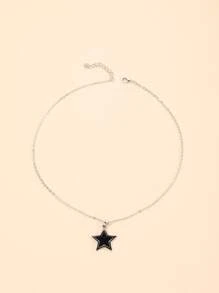Vòng cổ Star Charm - màu đen - Xem 3