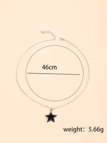 Vòng cổ Star Charm - màu đen - Xem 4