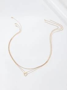 NAIZHU 3pcs Hình trái tim Pha lê NỮ Gợi cảm Dây chuyền thắt lưng Đồ trang sức Tiệc nhảy múa Thời trang Phụ kiện - Vàng - Xem 2