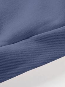 Manfinity Homme Men Slogan Graphic Kangaroo Pocket Drawstring Hoodie & Joggers - Multicolor - View 5