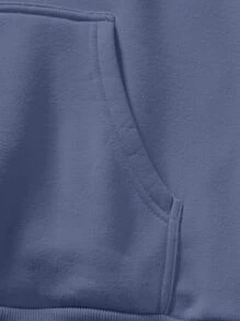 Manfinity Homme Men Slogan Graphic Kangaroo Pocket Drawstring Hoodie & Joggers - Multicolor - View 6